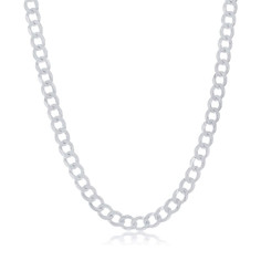 Sterling Silver-Filled 5mm Cuban Link Chain Necklace product